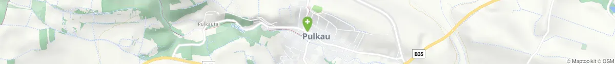 Map representation of the location for Apotheke Pulkau in 3741 Pulkau